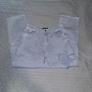 Stylish Light Purple Distressed Women Jeans